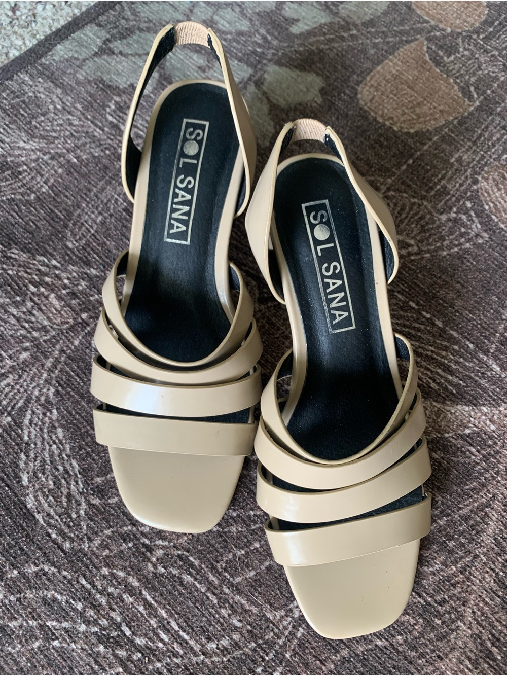 Slingback Sandals Chic Contemporary Size 37 NWOT Sol Sana brand